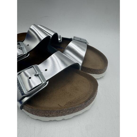 Birkenstock ARIZONA BS Women's NEW Sandal Silver EU Size 40 Regular - Picture 2 of 11